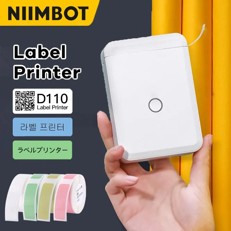 Imprimantes Niimbot D110 Machine de fabricant d'étiquettes mini imprimante d'étiquette thermique de poche tout en un bt connect Prince Diy Date Sticker Label Machine