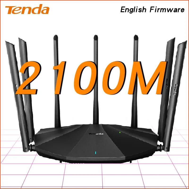 Roteadores tenda ac23 ac2100 roteador gigabit 2.4g 5,0GHz Dual Band 2100m Wireless Router Wi -Fi Repeater Versão Global Hotspot