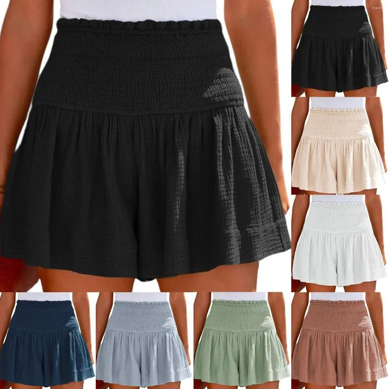 Shorts pour femmes Ensemble court de pyjamas de Noël plissés à taille haute en coton pour femmes Active Pack pour femmes