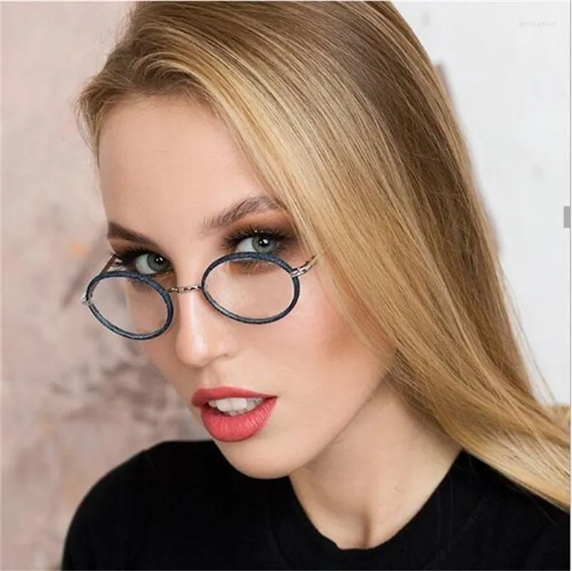 サングラスフレーム2023ビンテージ楕円形の金色の眼鏡フレームマン女性プレーングラス合金透明な眼鏡高品質のブランドデザイナー