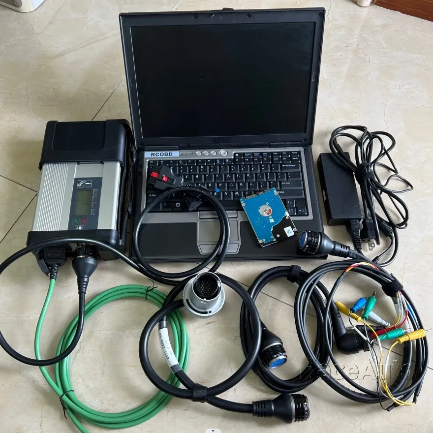 MB Star Diagnosis Tools SD Connect C5 WiFi SSD Super med Laptop D630 RAM 4G Full Set 12V 24V bil- och lastbilskanner