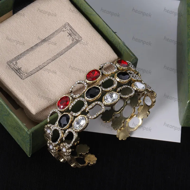Wspaniała bransoletka klejnot brokatek charm Bangle luksusowe projektant bransoletki dla kobiet diamentowych litera g bransoletki projektanci jwerlry imprezowe akcesoria