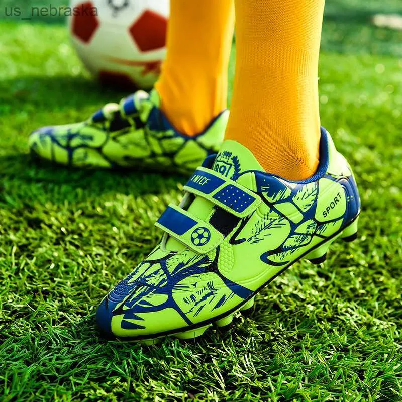 Athletic Outdoor Hot Sale Fashion Children Football Shoes Soccer Cleats Kids Futsal Turf Sneakers Spike Boys Soccer Sneakers zapatos de ftbol L230518