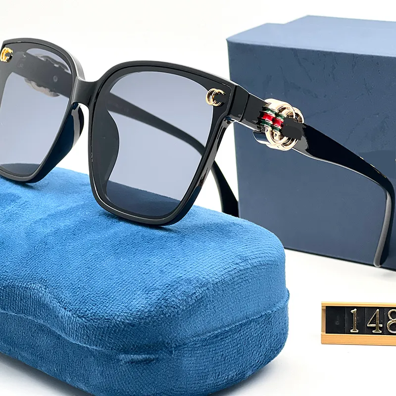 Lunettes de soleil design pour femmes hommes marque classique luxe mode UV400 lunettes avec boîte en plein air haute qualité protection solaire sport en plein air côte pilote lunettes de voyage