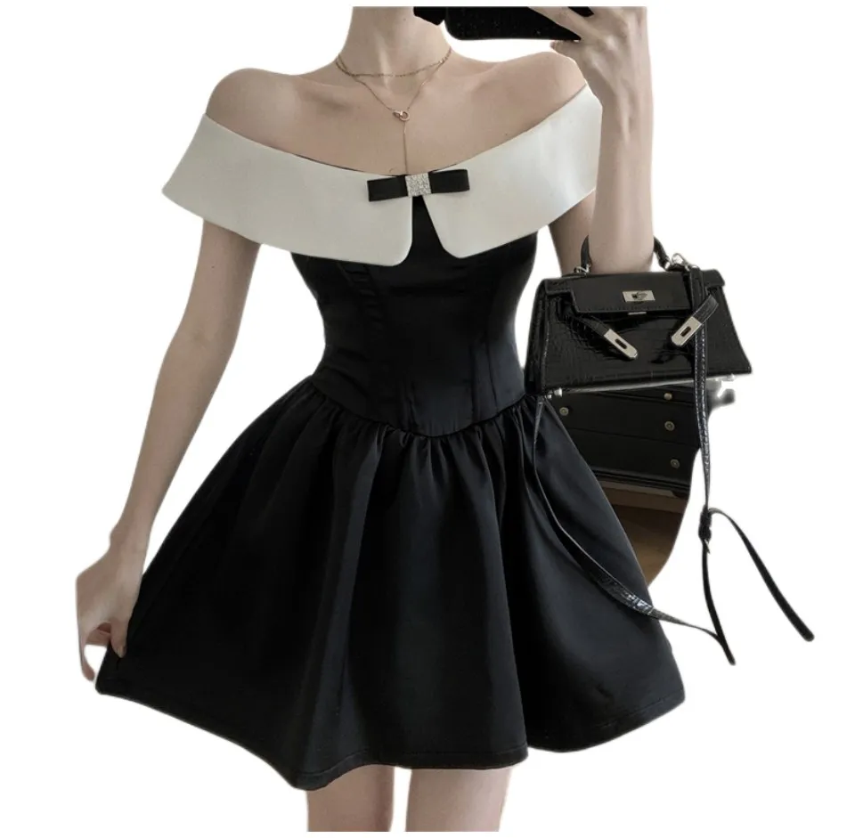 Women 9s satin ball gown dress with rhinestone decoration and slash neck, empire waist, short cap sleeves, above knee length, summer party mini dress from Dhgate Urban Sexy Dresses - price 31.66 Women 9s satin ball gown dress with rhinestone decoration and slash neck, empire waist, short cap sleeves, above knee length, summer party mini dress from Dhgate Urban Sexy Dresses - price 31.66