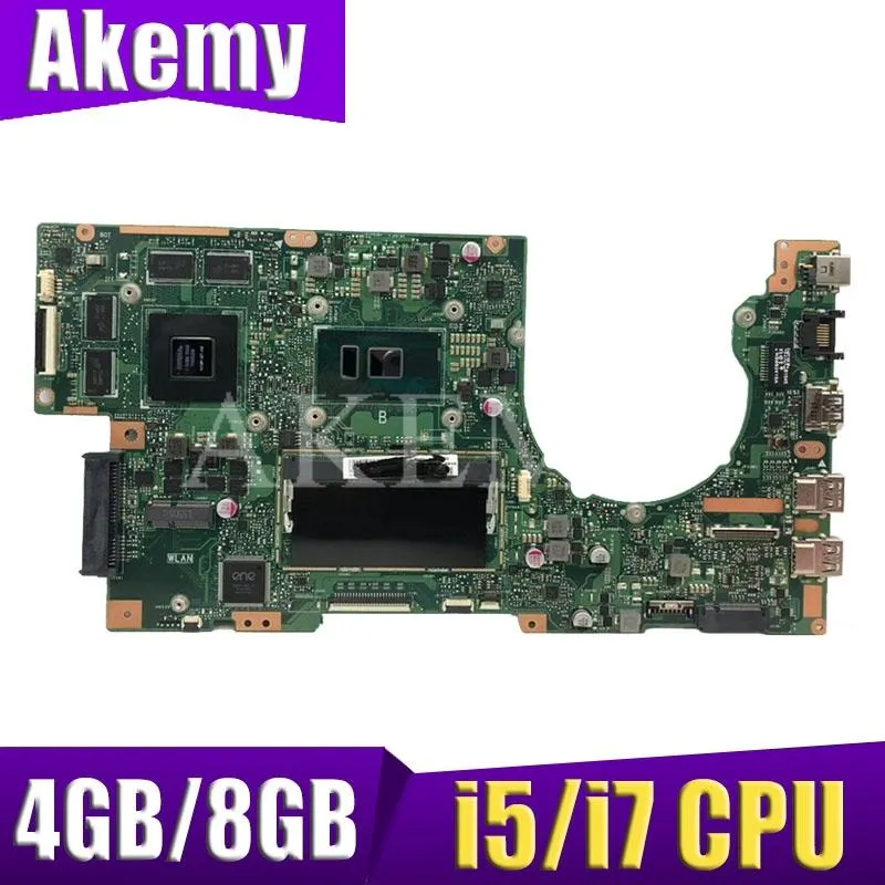 Moderkort K501UX GTX950M GPU I3 I5 I7 6: e gen CPU 4GB 8GB RAM Notebook Mainboard för ASUS K501U K501UQ K501UB K501UXM LAPPT MODERBOARD
