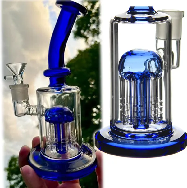 7.9 pouces verre eau bangs narguilés bras arbre perc fumée verre tuyau barboteur recycleur plates-formes pétrolières avec 14mm banger