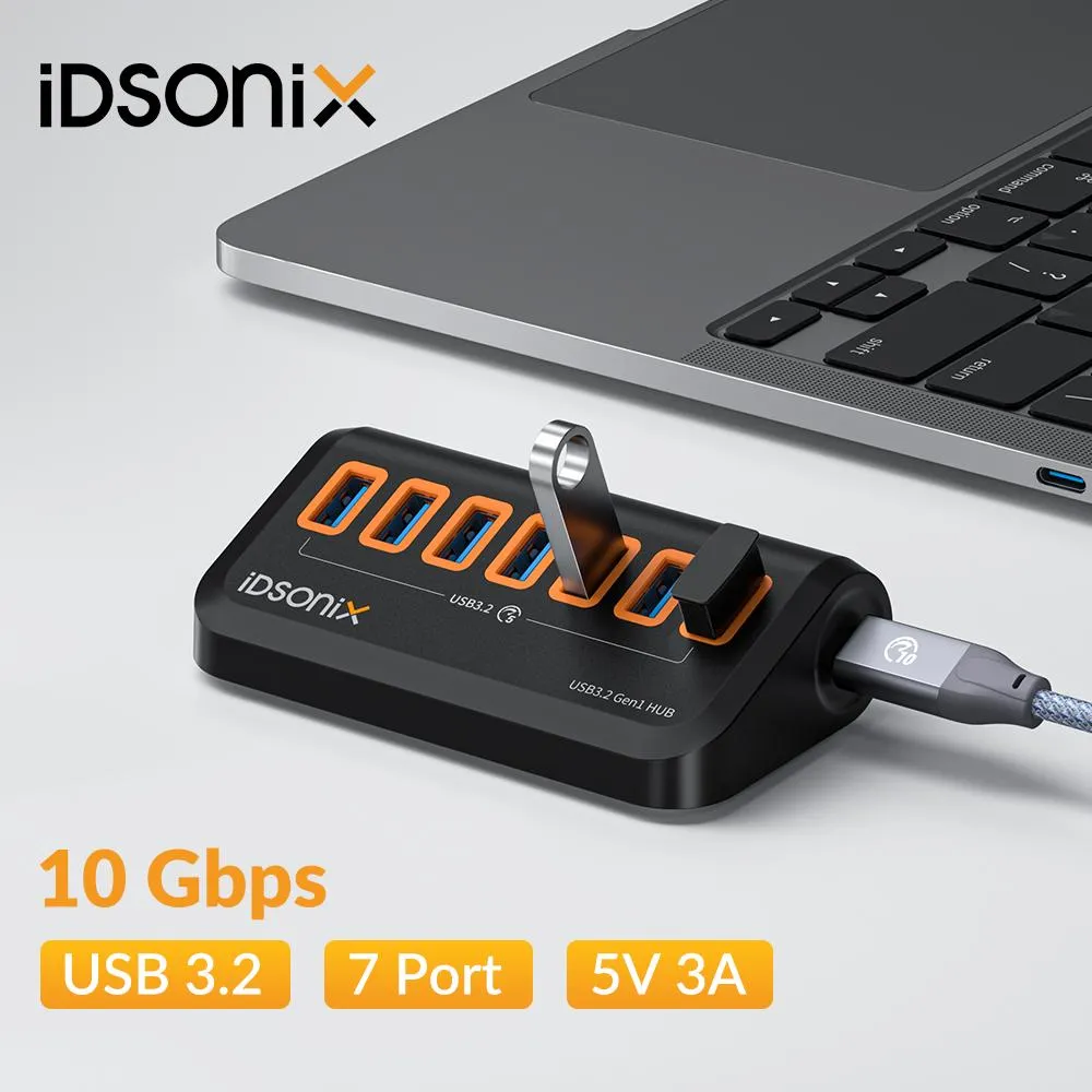 Hubs IDSONIX USB SPLITTER USB 3.2 HUB 10Gbps Typ C Adapter Multi Ports USB 3.0 Docking Station Hub för Surface MacBook Laptop PC Hub