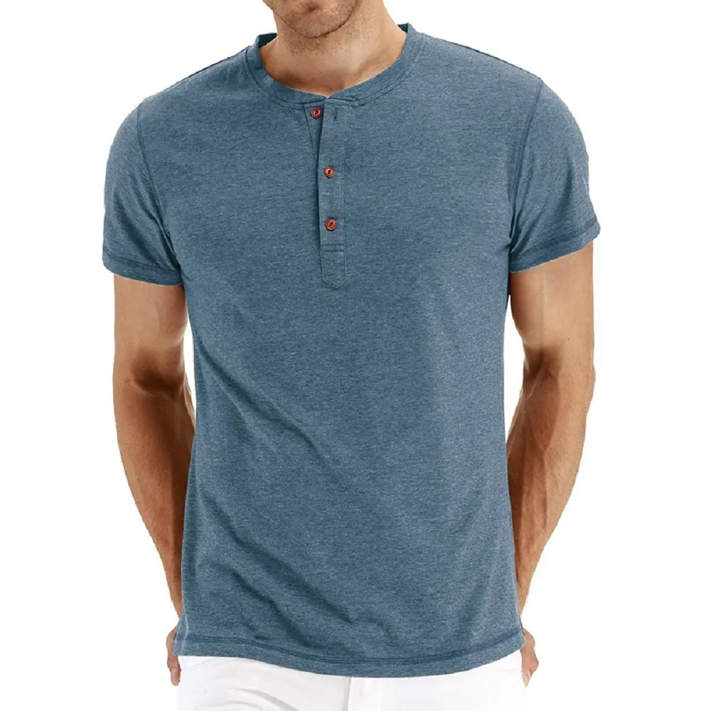 Mens tshirts marca de qualidade algodão masculino henry pesco