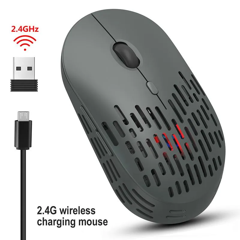 Möss 2,4 g uppladdningsbara trådlösa lättviktiga honungskaka Möss Gaming Mouse Gamer RGB Backbelyst Mause för PC -bärbara datortillbehör