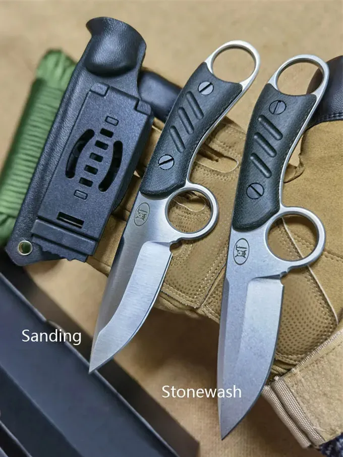 High-end DC53 Steel Theone Knuckles Survival Fixed Blade Knife Mes Utility Outdoor Hunting Camping Knives 26t 20tl Kyoto Handgereedschap