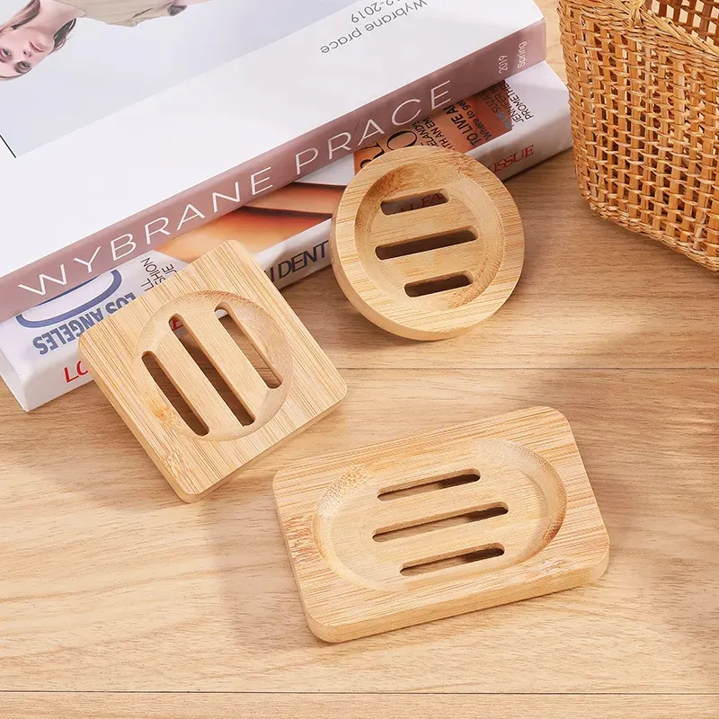 Hand Washing Bamboo Bamboo Soap Dish Wholesale With Wooden Plate Tray