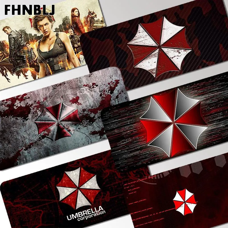 Pads Resident Evil Umbrella, großes Büro, Computer-Schreibtischunterlage, Tischtastatur, großes Mauspad, Laptop-Kissen, rutschfest, für PC, Gamer, Mauspad