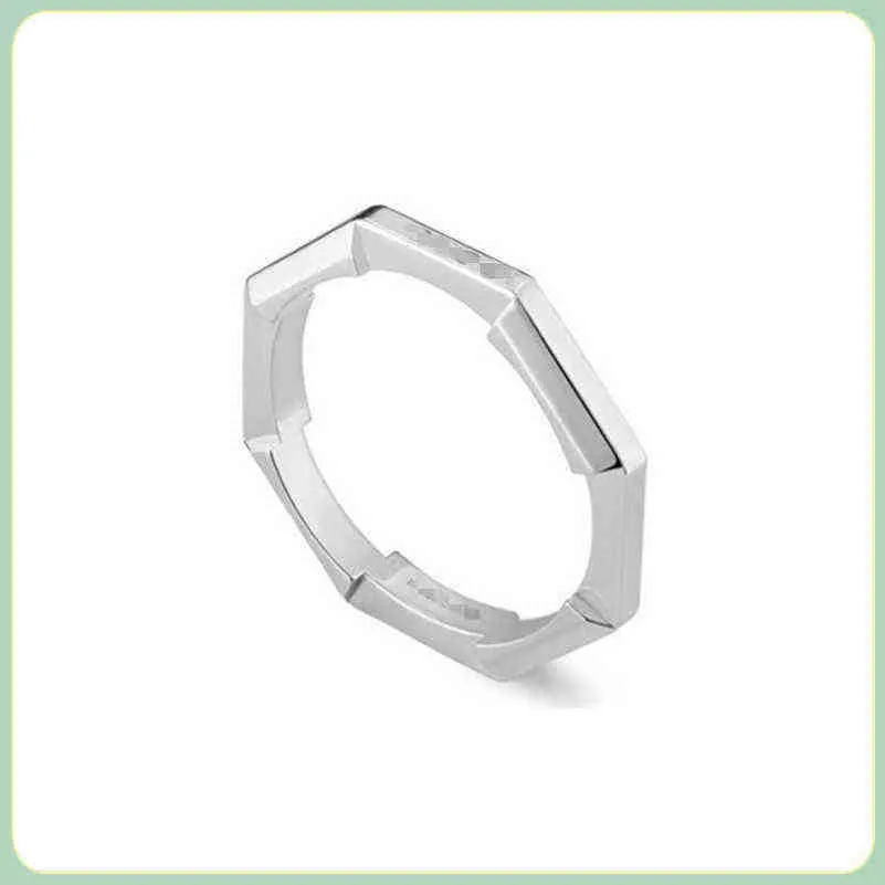 designer sieraden armband ketting ring Accessoires sterling link to love serie spiegel eenvoudige paar ring voor mannen vrouwen