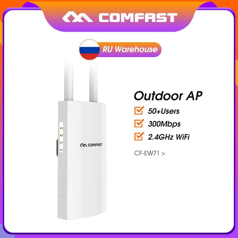 Routers CFEW71 High Power Outdoor AP WIFI Router 300Mbps wifi Ethernet Access Point Bridge AP router antenna WIFI cover base station