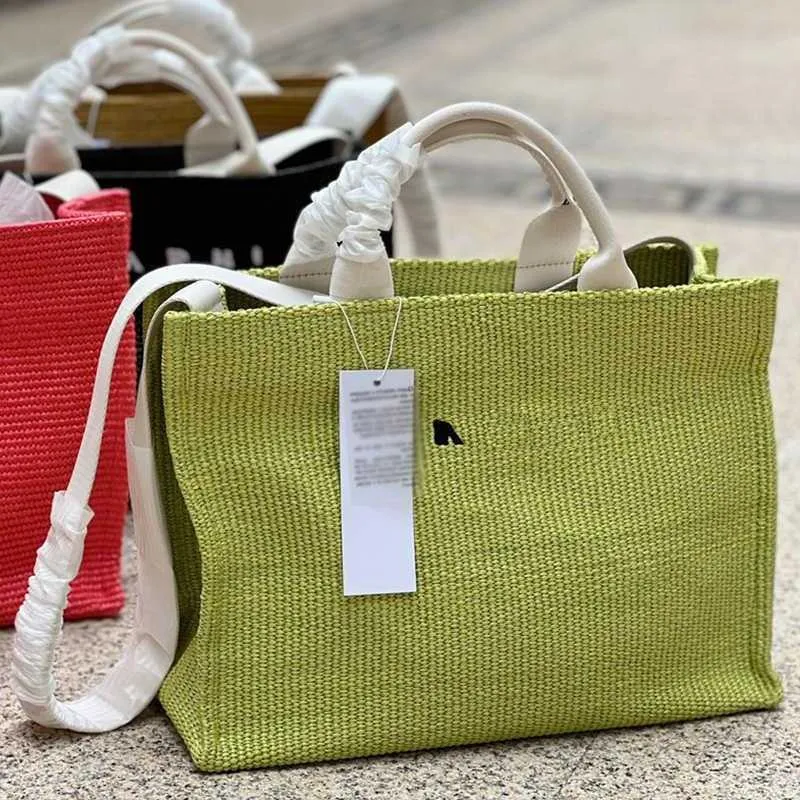 Nowa m-literowa torba na torba tkana torebka torebka mody mody cała mecz damski trend uliczny torba na ramię duża pojemność torebka na zakupy torebka