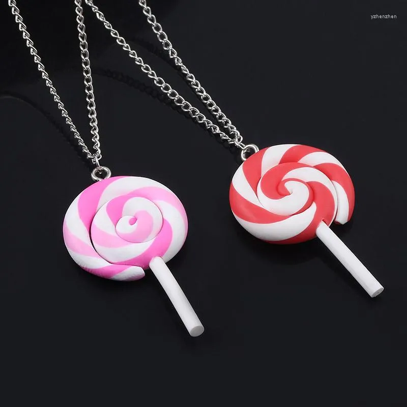 Pendentif Colliers Mignon Bijoux Lollipop Collier 2023 Spirale Pour Femmes Enfants Cadeaux D'anniversaire