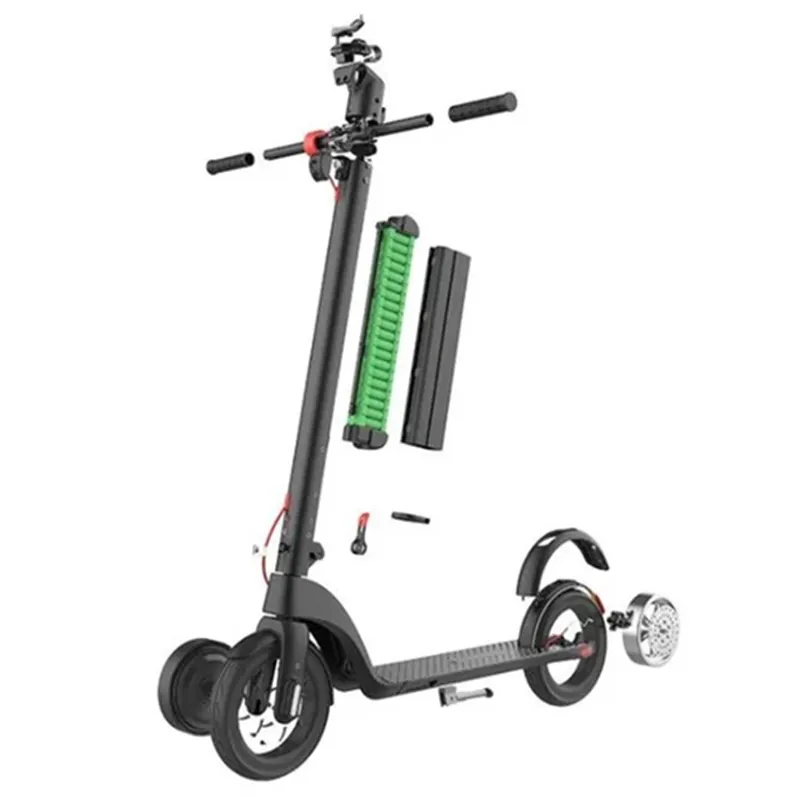 AOVO X8 Electric Scooter 10 inch Tire, 36V 10Ah Battery 350W Motor, 25km/h Max Speed 30-48km Range, 3 Speeds, Removable Battery, Black