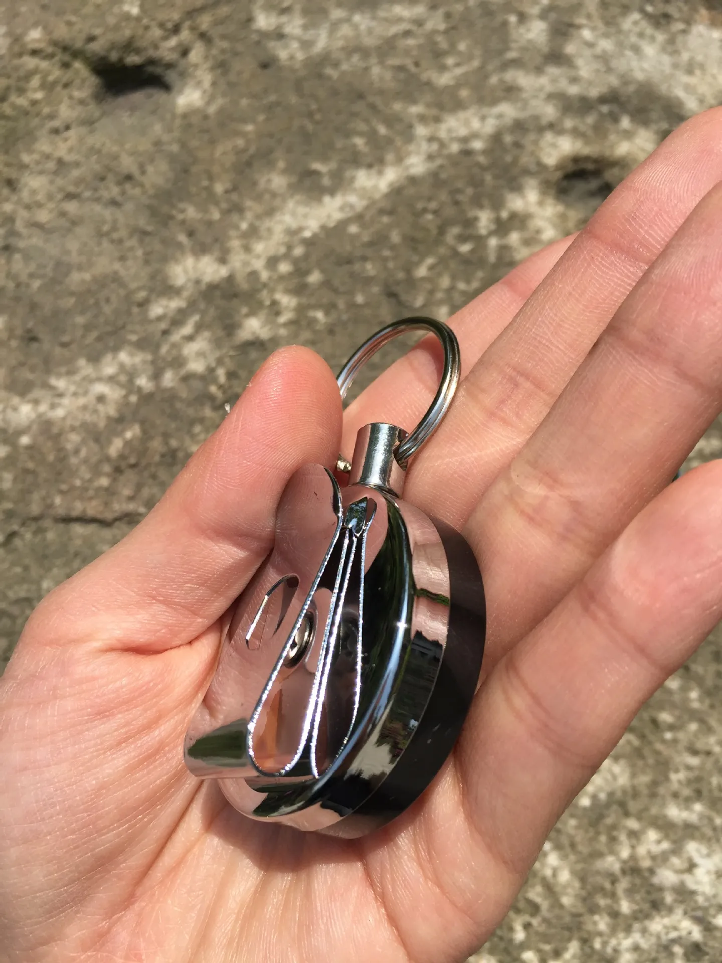 Metal retractable key chain best sale