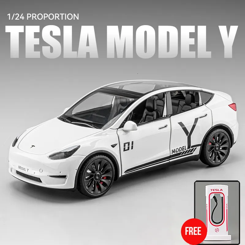 Voiture 1:32 Alliage Échelle pour Tesla Jouet Modèle SUV Car Son