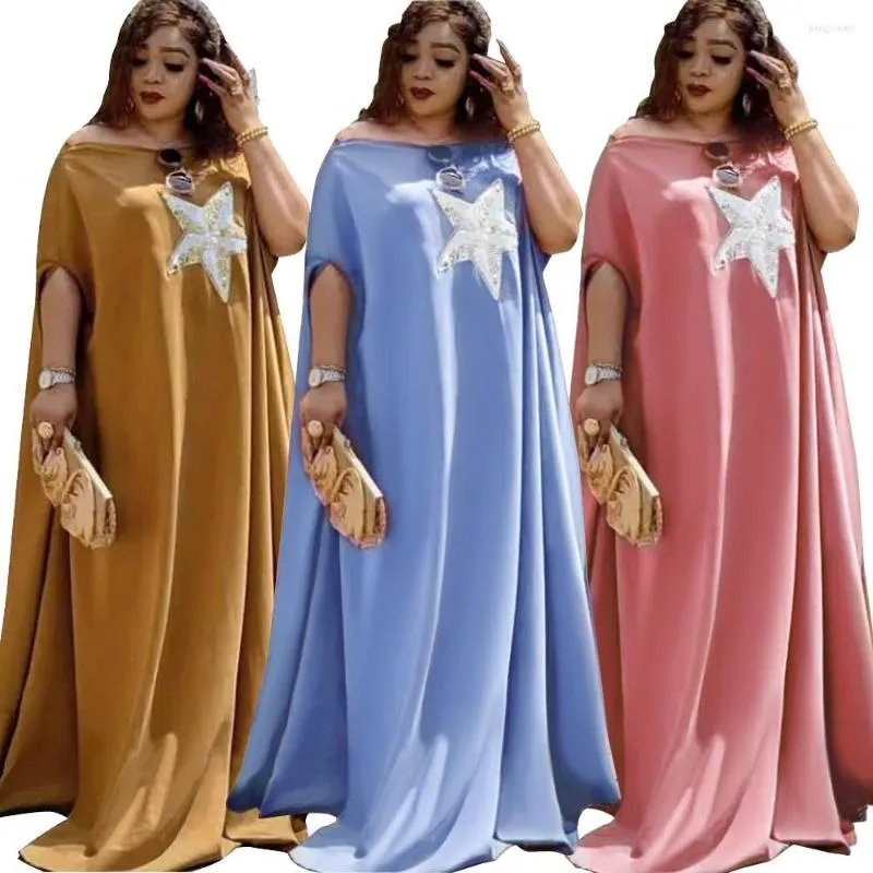 Etnische kleding 2023 Zomer vrouwen los maxi -jurk Afrikaanse dashiki traditionele moslim abaya Marokkaanse kaftan boubou robe Dubai Caftan