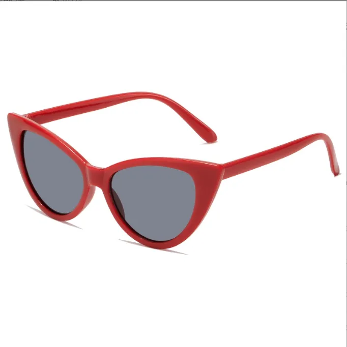 Petit cadre lunettes de soleil yeux de chat Super Cool marée forme Concave rue tir personnalité lunettes de soleil femme tout match mode