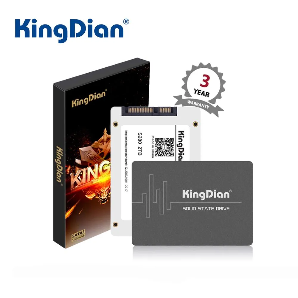 Drives Kingdian SSD hårddisk SATA 3 120 GB 128 GB 240 GB 256 GB 480 GB 512 GB 1TB Internt fast tillståndskiva för bärbar dator