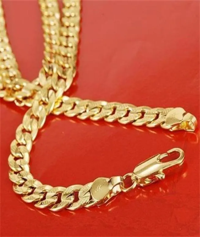 Heavy 18k 18ct Yellow Gold Filled Curb Link Necklace Printing Men039s ...