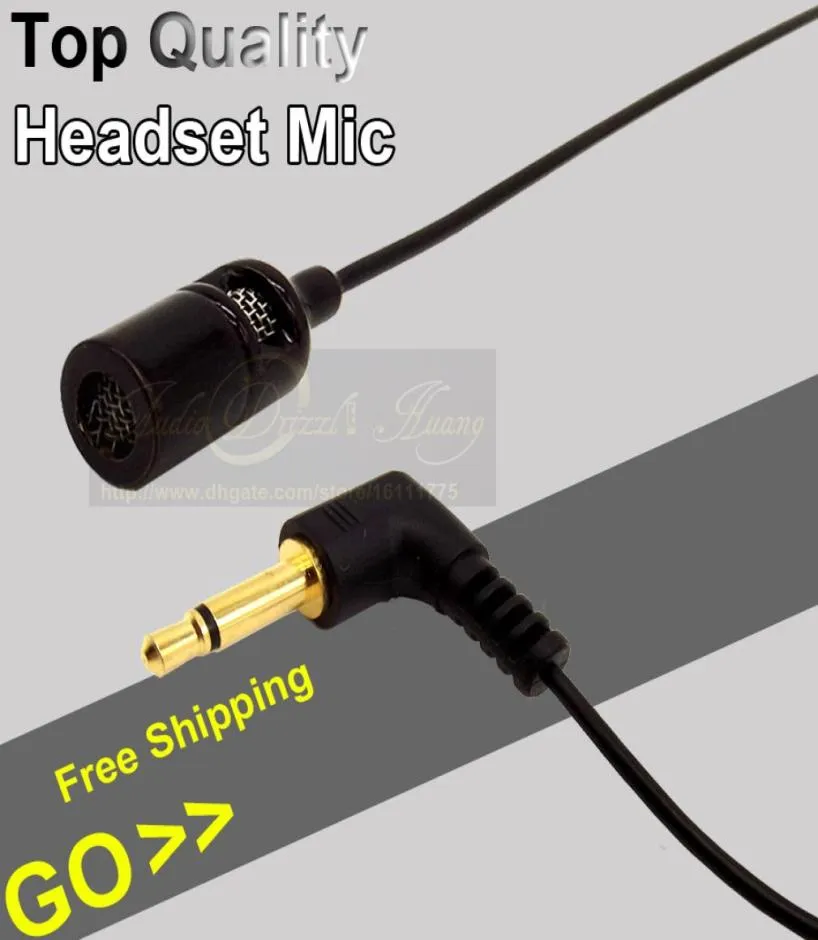 35mm Male Plug Connector Wired Condenser Headset Microphone Head Worn