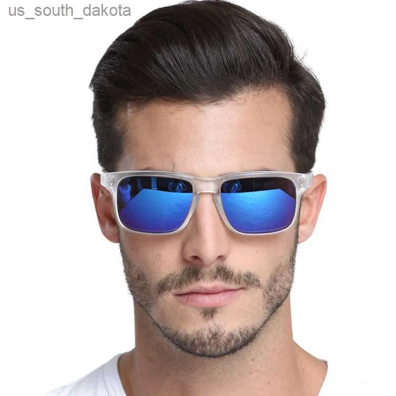 Clear frame shop blue lens sunglasses