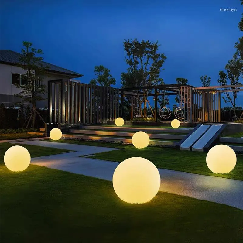 Utomhus Garden Ball Light Remote Control Floor Street Lawn Swimming Pool Wedding Party Festival Home Decoration LED