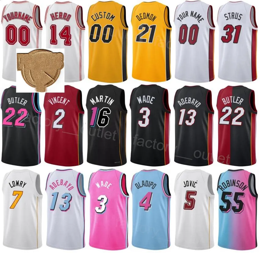 Finals 2023 Basketball Printed Caleb Martin Jersey 16 Kevin Love 42 Cody Zeller 44 Jimmy Butler 22 Max Strus 31 Bam Adebayo 13 Gabe Vincent 2 Black Red White Man Youth