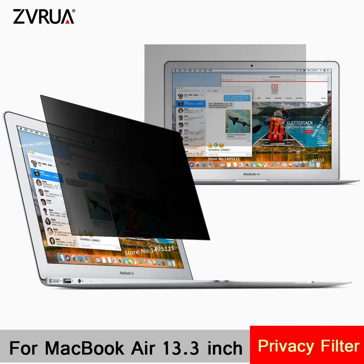 Filtres pour Apple MacBook Air 13,3 pouces (286 mm * 179 mm) Filtre de confidentialité pour ordinateur portable Antiglare Screen Protector Film