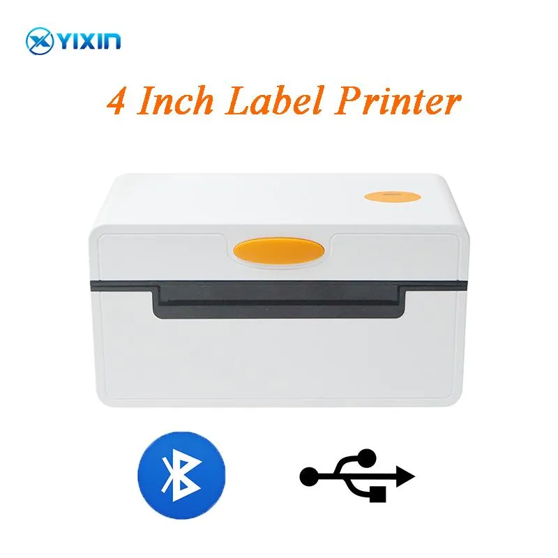 Drucker 4 Zoll Blutooth Thermal -Etikettendrucker Hochgeschwindigkeitsdruckversand aus dem Fenster und Mac 100x150 Versand Barcode -Drucker
