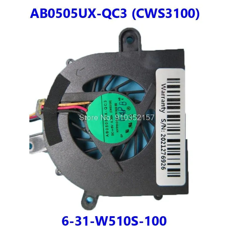 PADS Fan de processeur pour ordinateur portable pour Clevo S3100 CWS3100 AB0505UXQC3 (CWS3100) DC5V 631W510S100 623AS310011