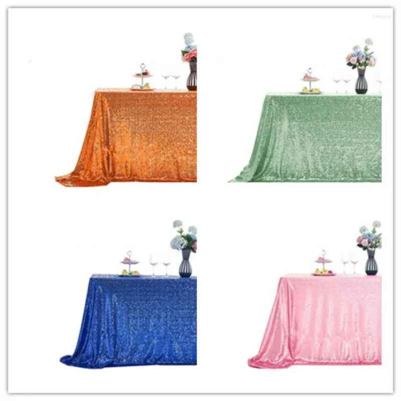 Nappe Rectangle Nappe Fête De Mariage El Drapeau Tapis Couleur Unie Tapis Décoratif Tapete Glitter Paillette Coureur