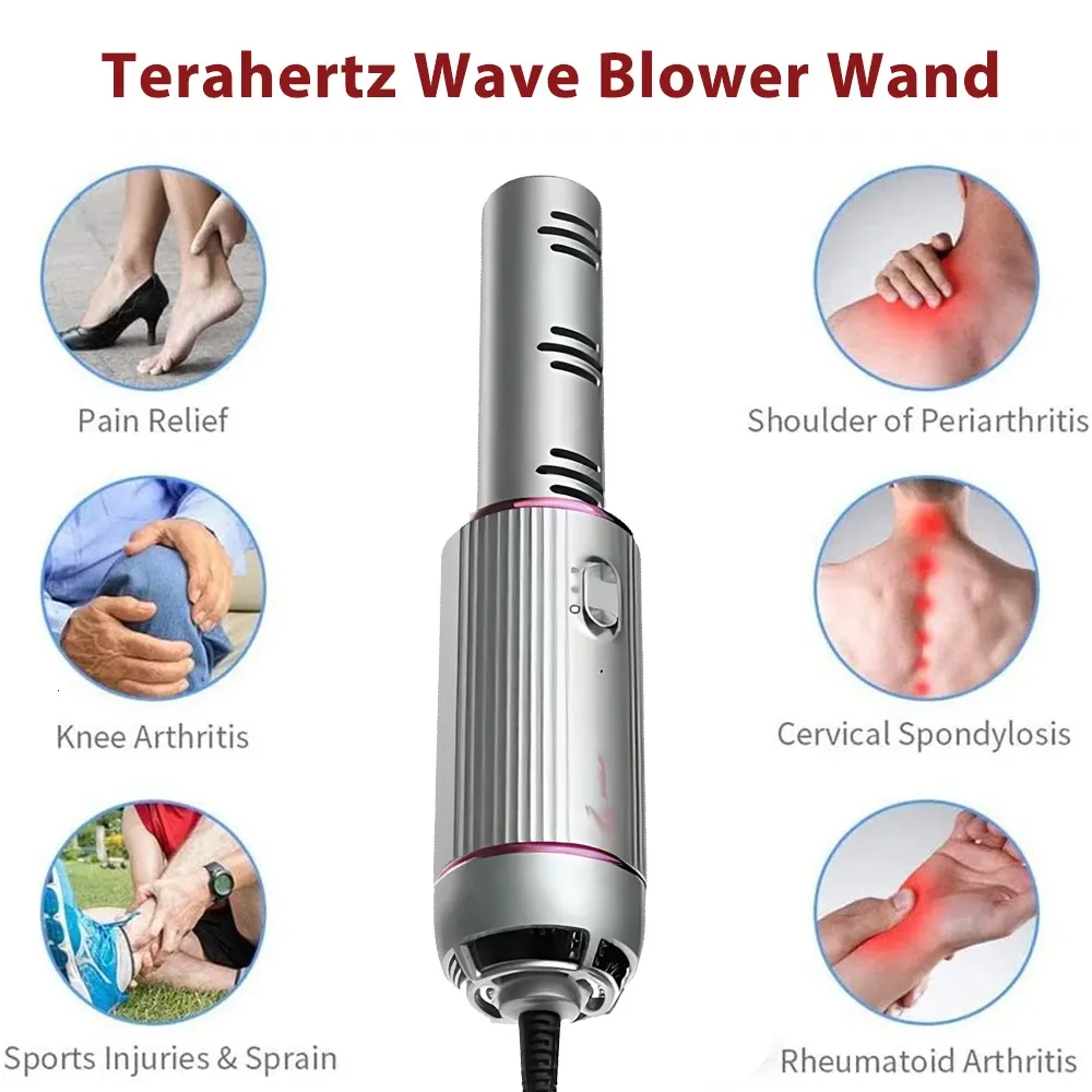 Ansikte massager terahertz vågljus magnetisk frisk enhet elektrisk uppvärmningsterapi massage blåsare cell hälsofysioterapiplattor 230530