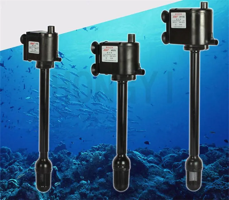 Pumps JEBO 1 piece aquarium mini multifunction water pump R362M R375M R119M air compressor+internal filter+water circulating 220240V