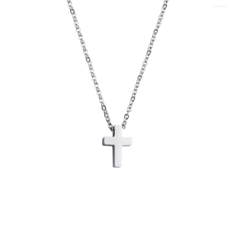 Naszyjniki wisiorek Naszyjnik Crucifix Titannium Stael Krzyż para katolicka biżuteria unisex