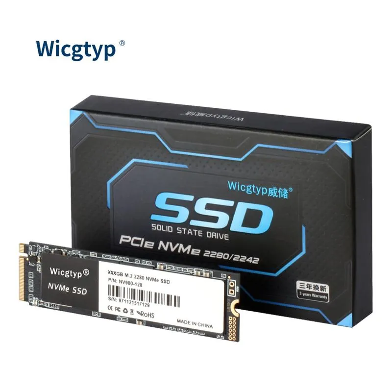 Приводы WICGTYP M2 NVME SSD 1TB HARD DISK 128GB SSD HDD 256 ГБ 512 ГБ SSD NMVE M2 2280 Внутренние твердотельные приводы для настольного ноутбука ПК