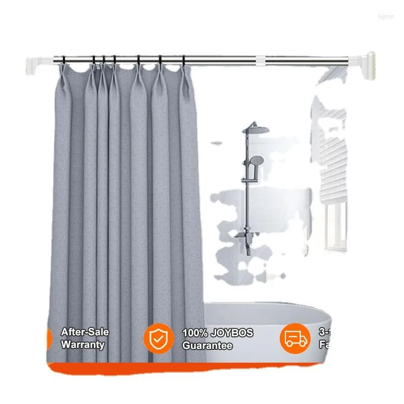Shower Curtains Joboys Stainless Steel Clothes Rail Drying Rack Home Balcony Quilt Artifact Hanging Free Punch JBS19