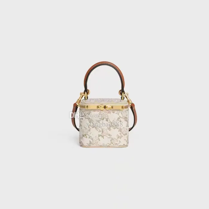 Vanity Case Sac Lady Smooth Mini Crossbody Sacs Triomphe Tote avec chaîne imprimée en cuir en cuir et sac à main en cuir