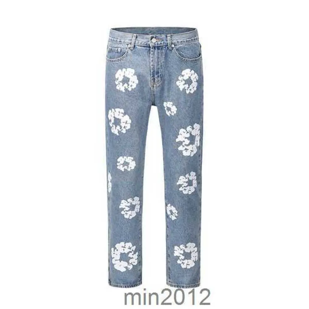 超人気の雑貨店 DHgate.com:2024 Flower Pattern Denim Jeans, Unisex Oversized パンツ