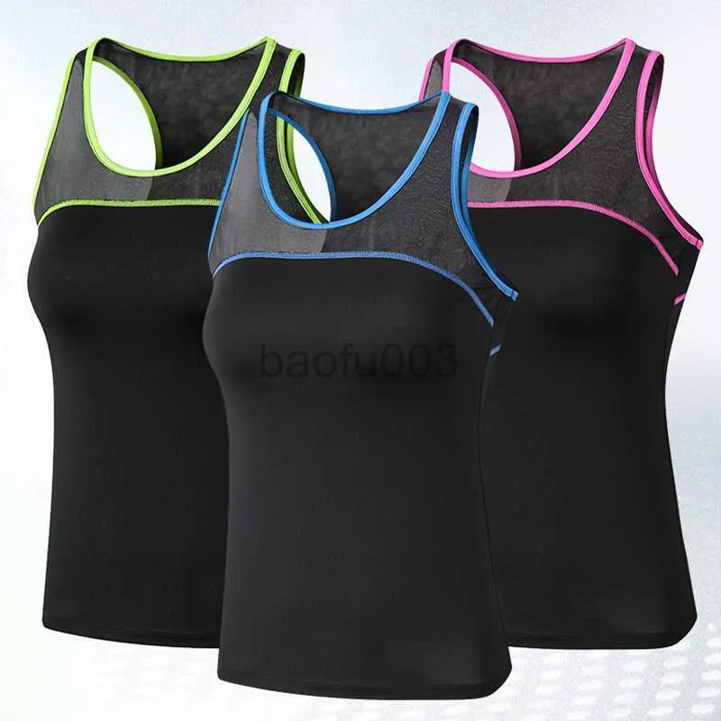 T-shirt damski 2023 Nowe kobiety kamizelki sportowe fitness Oddychany top Top Tank Top Sexy Sport Thirt Kobiet Koszulka XXL Sport Top J2305