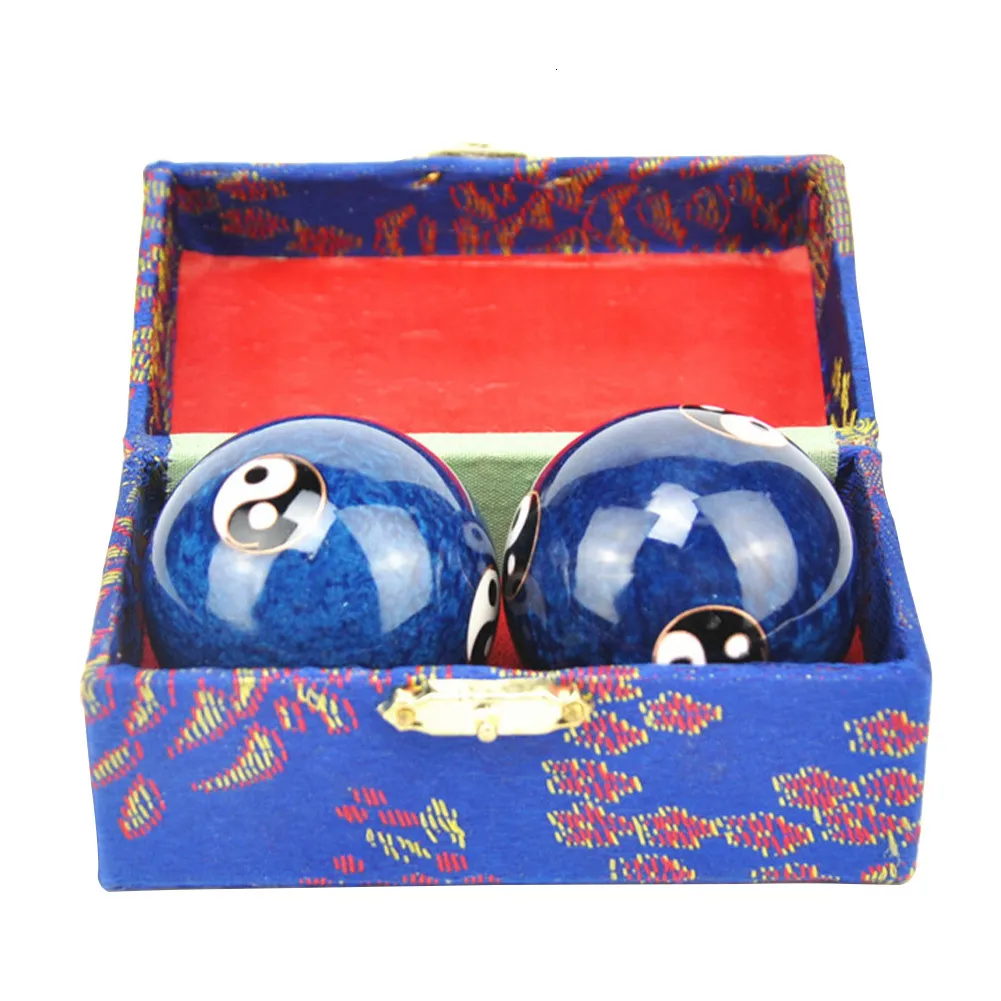 Fitness Balls 2pcs Chinois Santé Yin Yang Entraînement Musculaire Rouler Baoding Ball Doigt Exercice Soulagement Du Stress Handball Relaxation Thérapie Main 230530