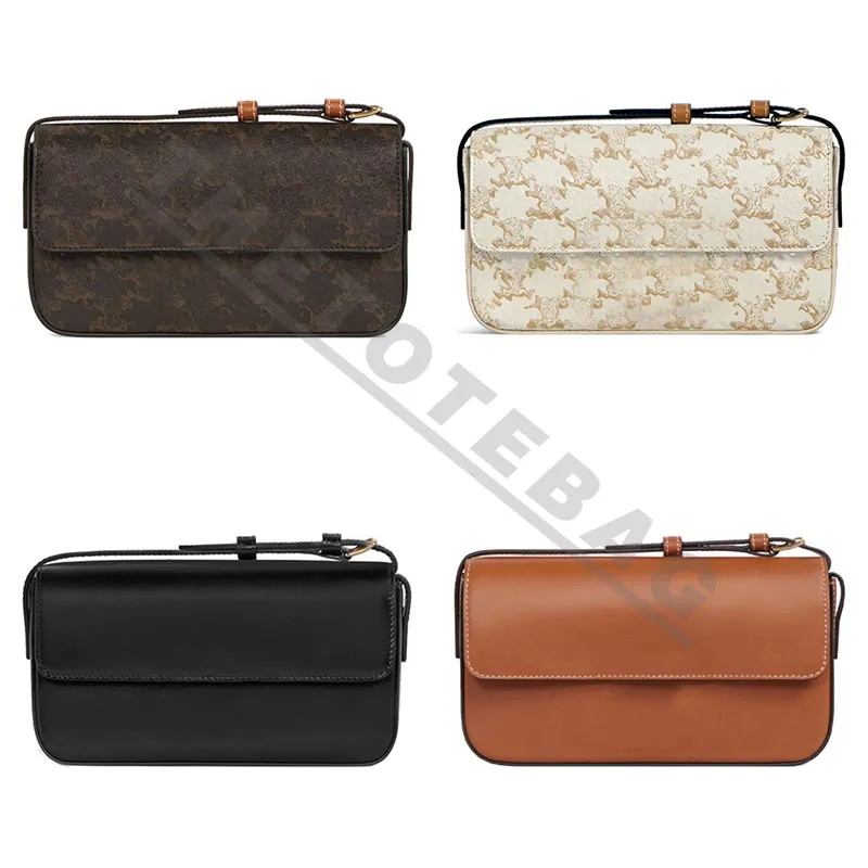 23 Teen Triomphe Sac à bandoulière Toile et rabat en cuir Sacs à bandoulière Designer de luxe Sac à main pour appareil photo pour femme celiney Purse Fermeture métallique Bandoulière réglable