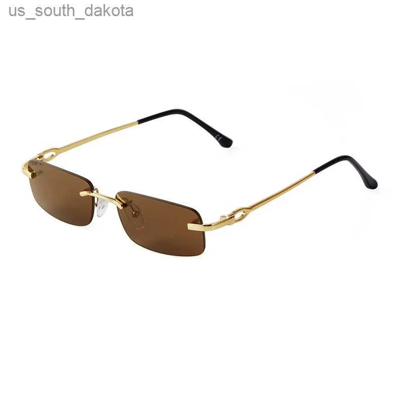 نظارة شمسية عتيقة بنية بني مستطيلات شمسية الرجال العلامة التجارية العلامة