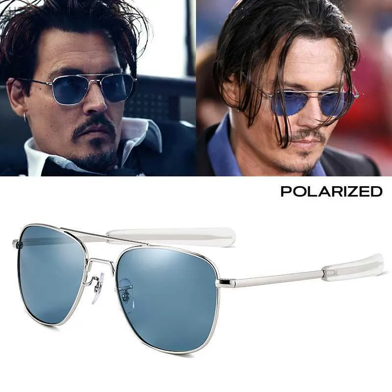 Sunglasses JackJad 2022 Vintage Classic Army Military Pilot Style Polarized Sunglasses For Men Brand Design Sun Glasses Bayonet Temples L230523