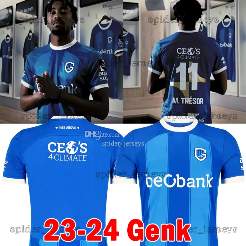 23 24 KRC Genk koszulki piłkarskie ALLY SAMATTA TOLU Maillots de koszulki piłkarskie 2023 2024 niebieski strona główna NICOLAS CASTRO BRYAN HEYNEN męskie mundury