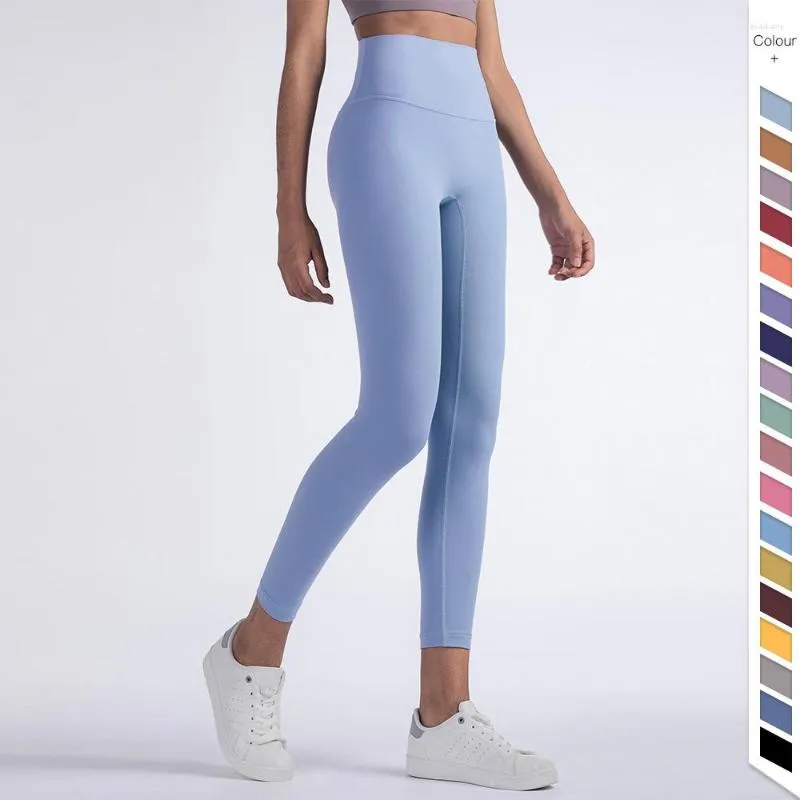 Pantaloni attivi Leggings da yoga nudi Palestra da donna Fitness Collant sportivi Pantaloni sportivi traspiranti ad asciugatura rapida Jogging Allenamento Sexy senza cuciture